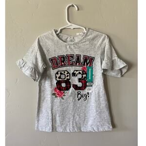 Girls Dream Big 5t Tee with Ruffle Sleeves- NWT
